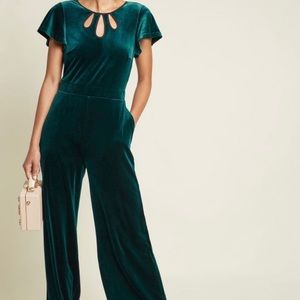 ModCloth Mystery Mastery Velvet Jumpsuit